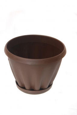 Горшок Знатный 2,0 л, d-180, с/п, шоколад, арт. Мп302Ш - Полимербыт фото 2