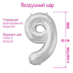 Воздушный шар фольгированный 40 Цифра 1 - Страна карнавалия фото 45