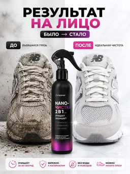 Очиститель для обуви Nano-Чистка 250ml icleaner  фото 3