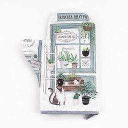 Варежка-прихватка Ботанический сад 20х28см,саржа, 100% хлопок, ватин 250г/м2 - Этель фото 2