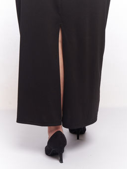 Платье из плотного трикотажа PP51806BLK01