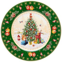 ТАРЕЛКА ЗАКУСОЧНАЯ LEFARD ЕЛКА 20,5 СМ ЗЕЛЕНАЯ