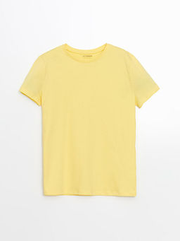 Bisiklet Yaka D?z Penye K?z ?ocuk Ti??rt