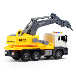 Машина "СтройМощь" 1:16 (свет, звук) в коробке (цвет желтый)