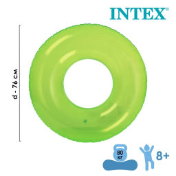Круг NEON Transparent 76см, от 8 лет, цвет микс - Intex фото 6
