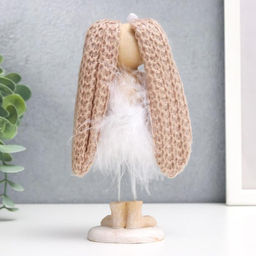 Фигурка полистоун Заюшка с бантиком в пуховой юбочке, 27?5?5.8 см