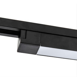 ULB-Q281 20W/4000K BLACK Светильник-прожектор светодиодный трековый. Линейный. 1600 Лм. Белый свет (4000К). Корпус черный. ТМ Volpe