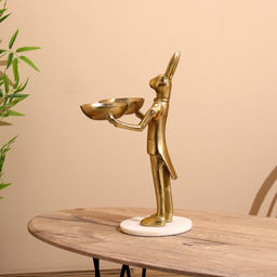 Конфетница двойная Кролик угощает, 19?26?48 см, алюминий - Simaland фото 4