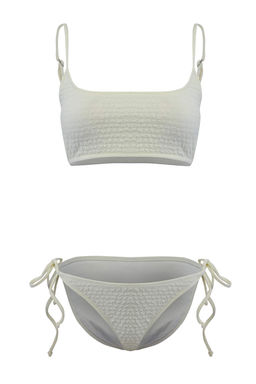 Kahverengi Dokulu Bralette Kapl? Baglama Detayl? Normal Bel Regular Bikini Tak?m? TBESS26BT00092 - Trendyolmilla фото 7