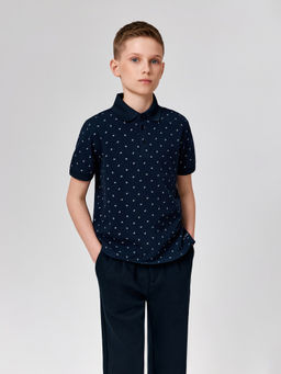 ACOOLA / Сорочка-поло верхняя для мальчиков Fakir холодный синий принт  фото 6