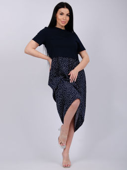 Платье "Виттория 2" синий, вискоза/кулирка (М)