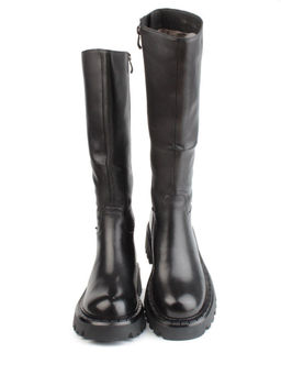 02-FJ725-1M BLACK Сапоги зимние женские (натуральная кожа, байка, натуральный мех) - Фабричный китай фото 10