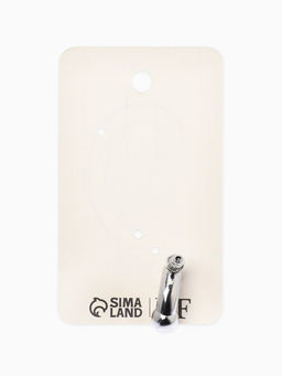 Моно-серьга "Циркуляр", цвет серебро