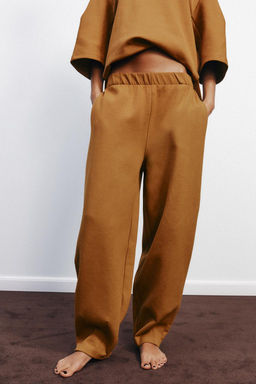 INTERLOCK COCOON TROUSERS - Zara фото 17