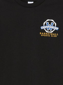 Bisiklet Yaka Bask?l? Erkek ?ocuk Ti??rt - Waikiki фото 2