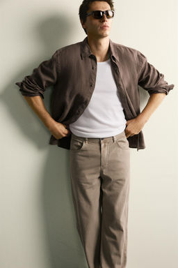 JEANS STRAIGHT FIT / Marr?n claro - Zara фото 6