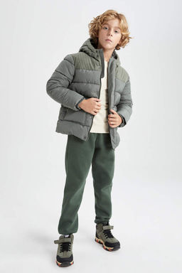 Водоотталкивающая куртка-пуховик с капюшоном для мальчиков - Defacto фото 6