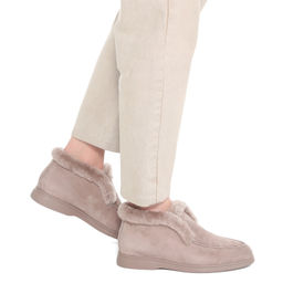 Женские высокие лоферы TENDANCE Артикул 3579020, розово-серый