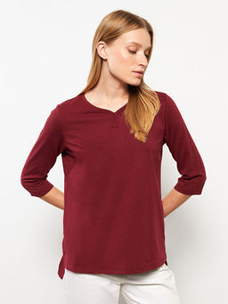 Kad?n Bisiklet Yaka D?z Ti??rt