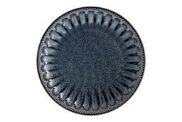 Тарелка обеденная, 26 см, фарфор P, черно-синяя, в крапинку, Black Kitchen