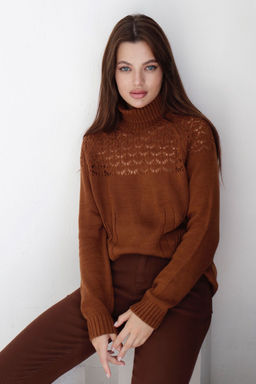 10073 Свитер с альпакой кофейный - Martichelli фото 13