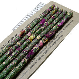 Свеча воск Травы ЧИСТЫЙ ДОМ. ОЧИЩЕНИЕ ПРОСТРАНСТВА ОТ НЕГАТИВА Исооп Гравилат Зизифора уп 5шт 16см