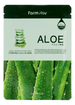 Маска тканевая с Алоэ FARMSTAY Visible Difference Mask Sheet Aloe 23ml