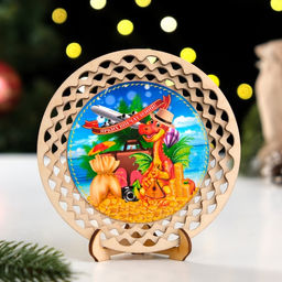 Тарелка сувенирная Ярких впечатлений!, ламинация, d=130мм - Simaland фото 3