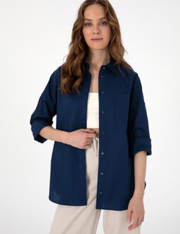 Lacivert Oversize Uzun Kollu G_mlek - Pierre cardin фото 3