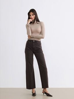 Wideleg Kad?n Jean Pantolon