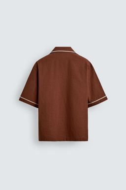 CAMISA RELAXED FIT VIVOS CONTRASTE / Teja - Zara фото 8