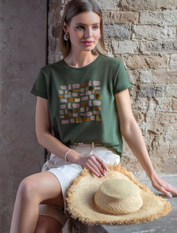 VILATTE / Футболка из премиального хлопка с авторским принтом