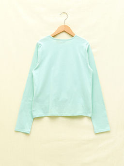 Bisiklet Yaka Minnie Mouse Bask?l? Uzun Kollu K?z ?ocuk Ti??rt - Waikiki фото 2