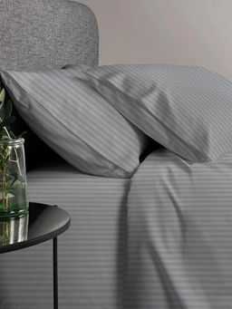 Комплект постельного белья Семейный, перкаль (Лунная соната, серый)