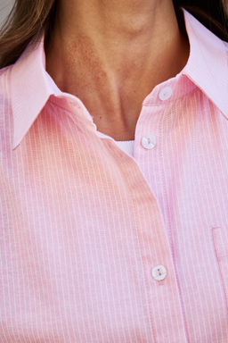 Рубашка оверсайз в полоску хлопковая