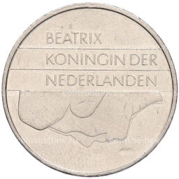 Монета 1 гульден 1982 года Нидерланды