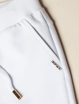 VILATTE / Брюки из премиального футера с золотистой фурнитурой для девочки  фото 3