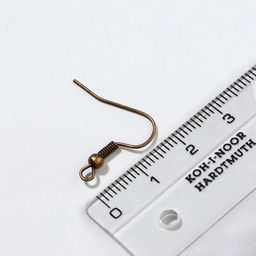 Цена за 2 шт. Швензы для сережек-крючки с бусиной (набор 5 пар), цвет чернёная медь