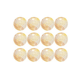 Бусина стеклянная Zlatka DBT-01 16 мм 12 шт в пластиковой упаковке СК/Распродажа №03 оранж./белый/желтый