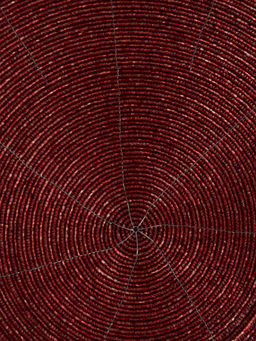 Салфетка под приборы, 36 см, бисер, круглая, красная, Bijou - Anna lafarg фото 3