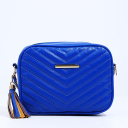 Сумка кросс-боди на молнии, цвет синий