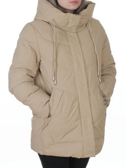 YR-6612 BEIGE Куртка зимняя женская (150 гр. холлофайбер)