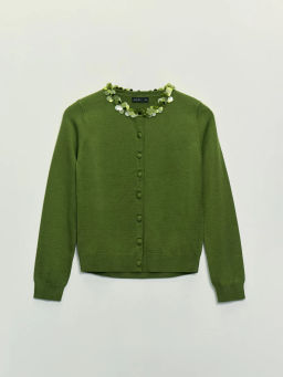 Кардиган с пайетками на воротнике / Zarina