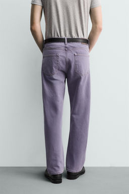 JEANS STRAIGHT FIT COLOR LAVADO / Morado - Zara фото 3