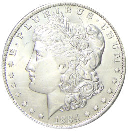 1 доллар 1884 года O США Доллар Моргана