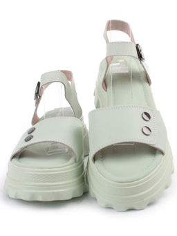 08-PEY265-5 LT. GREEN Босоножки женские (натуральная кожа)