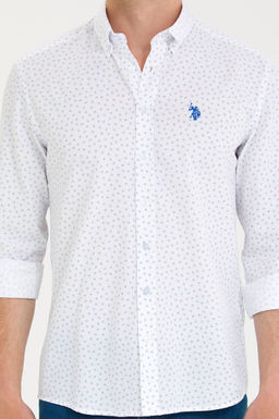 U. S. Polo Assn Мужская белая рубашка с принтом Saks - U.s. polo assn фото 19