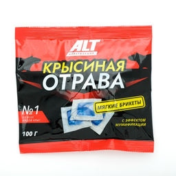 Цена за 4 шт. Мягкие брикеты "Крысиная отрава", 100 г