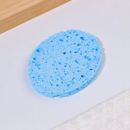 Цена за 3 шт. Спонж для умывания «Овал малый», 8,5 × 6,5 см, цвет МИКС