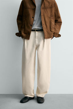 LIMITED EDITION RELAXED FIT PLEATED TROUSERS - Zara фото 11